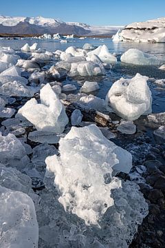 IJsbrokken in gletsjermeer Jökulsárlón