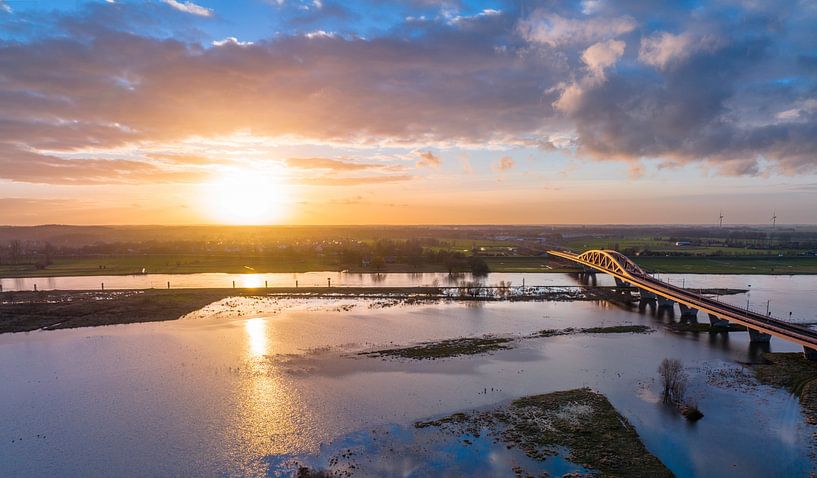 Sunset Hanzeboog Zwolle by Peter Van 't Hul