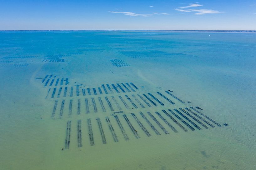 Oesterbanken in Île de Noirmoutier van Easycopters
