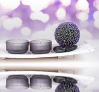 purple spa decor