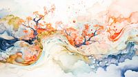 Zen meditatie herfst landschap panorama 01 van Vlindertuin-Art thumbnail
