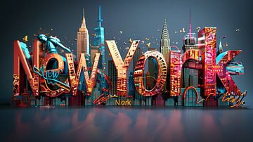 New York 3D Text von Jonas Weinitschke