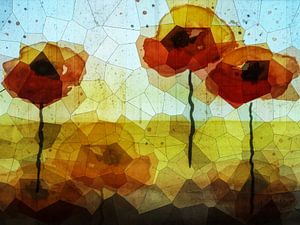 Roter Mohn - abstrakt