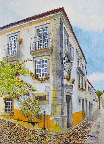 Obidos au Portugal | Aquarelle