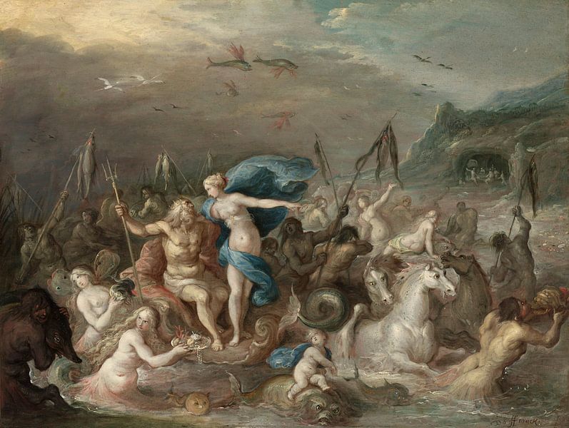 Der Triumph von Neptun und Amphitrite, Frans Francken der Jüngere von Meisterhafte Meister