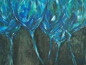 Tanzende Blauweingläser.