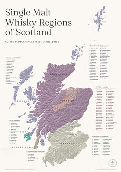 Scotland Whisky Regions Map – Classic Edition