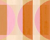 Mid Eeuw Bauhaus Vormen Perzik Roze II van FRESH Fine Art thumbnail