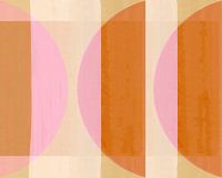 Mid Century Bauhaus Formes Pêche Rose II