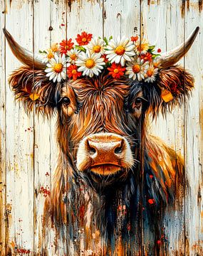 Koegevoel - een oproer van kleur en het geluid van bloemen van Klaus Tesching - Art-AI