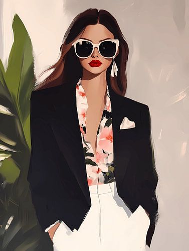 Femme élégante et sûre d'elle