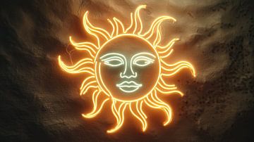 Blije zon neon geel panorama