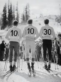 3 Skier in Kitzbühel von Eric Bruvier