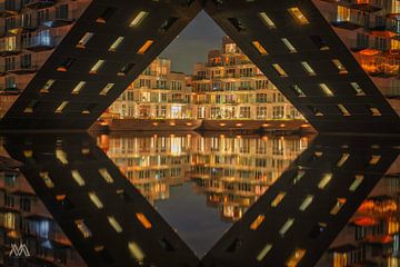 't Sluishuis - IJburg Amsterdam at Night by Michel Swart