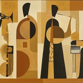 Afrikaanse muziekband minimalisme panorama van TheXclusive Art
