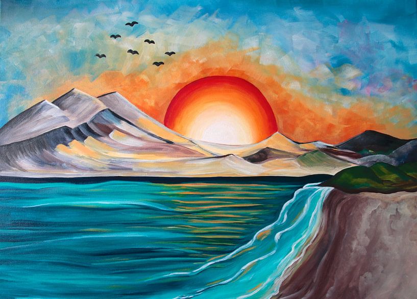 Coucher de soleil en Chalcidique par NorderneyeArt