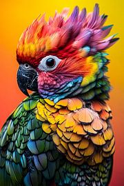 Colourful parrot in detail by Art & Soul Creations