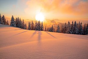 Sonnenuntergang vom Werther Hörne Richtung Grünten