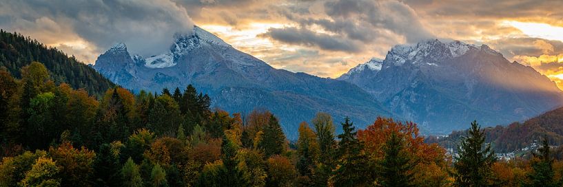Watzmann and Hochkalter - Panorama by Martin Wasilewski
