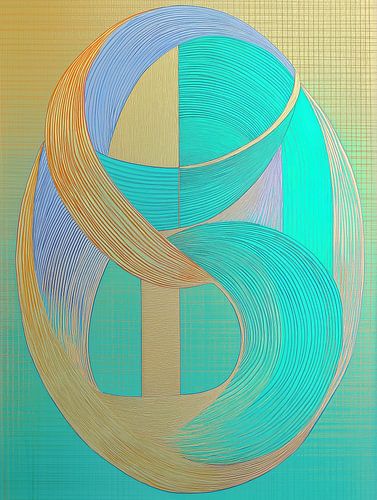 Modern abstract turquoise