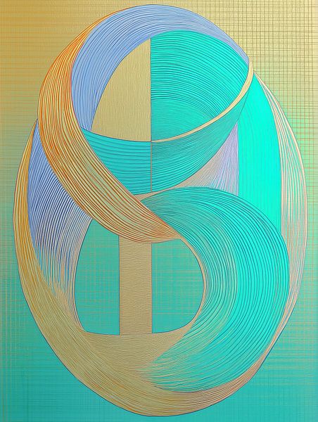 Modern abstract turquoise by Bert Nijholt