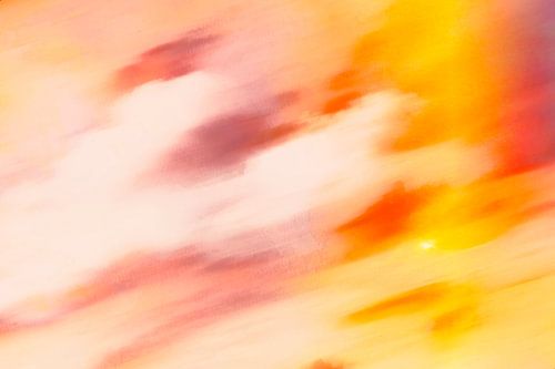 Golden sky Abstract landscape in warm colours