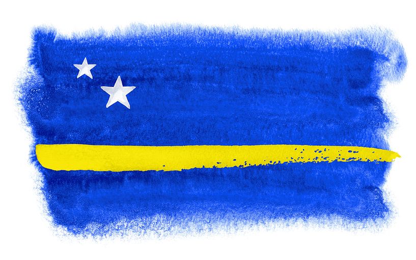 Drapeau national symbolique de Curaçao par Achim Prill