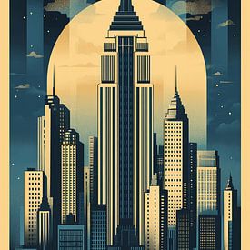 Art Deco elegantie van de skyline van New York van Skyfall