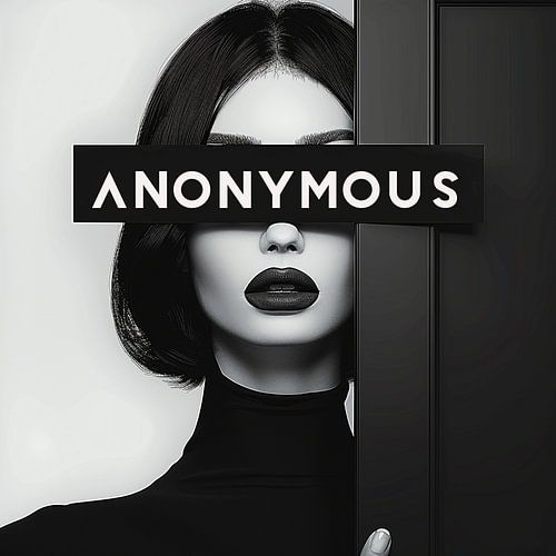 Anonymous: Mysterie en Elegantie in Zwart-Wit Portret