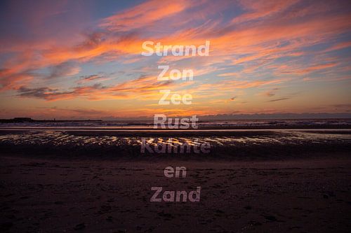 Horizon of the beach with a verse