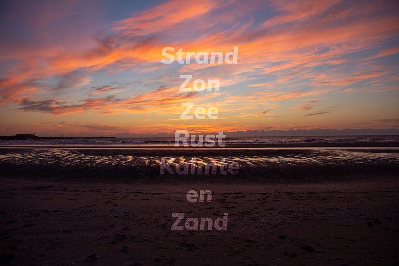 Horizon of the beach with a verse by NDW