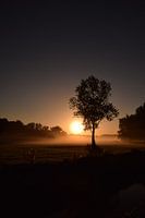 Zonsopkomst aan het Demerstrand