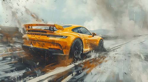 Gelber Porsche 911 GT3