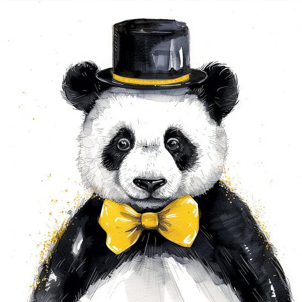 Panda illustration by Poster Art Shop