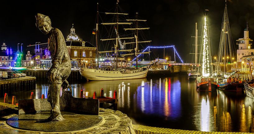 Harlingen Harbour by night par Jaap Terpstra