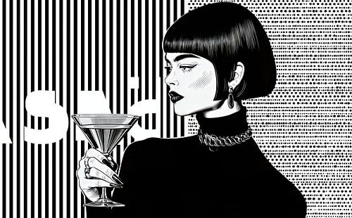 Pop Art Diva met Martini