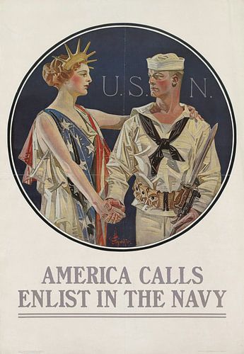 Amerika roept op om dienst te nemen bij de marine, 1917
