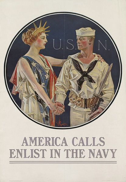 Amerika ruft zum Dienst in der Kriegsmarine auf, 1917 von Atelier Liesjes