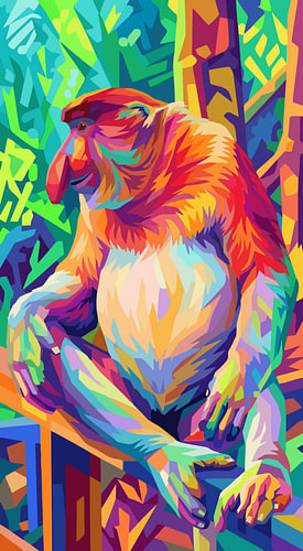 PROSPECTUS MONKEY WPAP POPART - METALEN POSTER