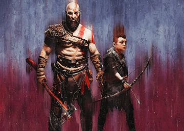 Kratos & Atreus (god of war) van Gunawan RB