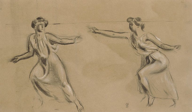 Zwei nach links laufende Frauen, Maurice Denis von Atelier Liesjes