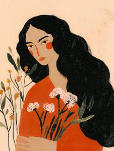Celle qui porte des fleurs - Silence stylisé