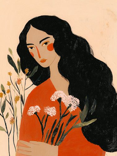 Celle qui porte des fleurs - Silence stylisé