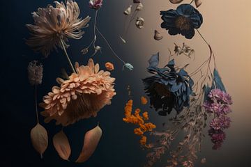 Zeitgenössische "schwebende Blumen" von Carla Van Iersel