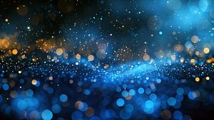 Blauer Hintergrund mit Gold