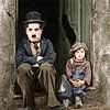 Charlie Chaplin, The Kid (1921) von Colourful History