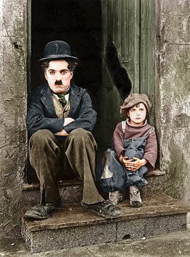 Charlie Chaplin & The Kid (1921) by Colourful History