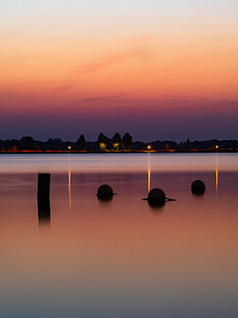 Haarin See nach Sonnenuntergang