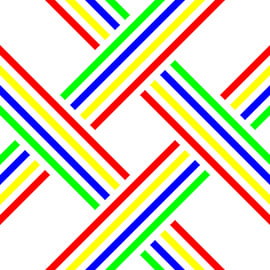 No Crossing | CutOut | S=2 | Color=4 | RGBY | Center=Red von Gerhard Haberern