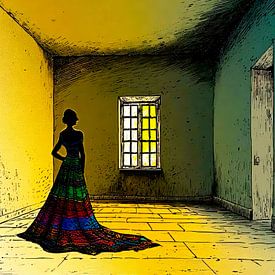 Frau in Kindheitserinnerungen - Portrait von A.D. Digital ART